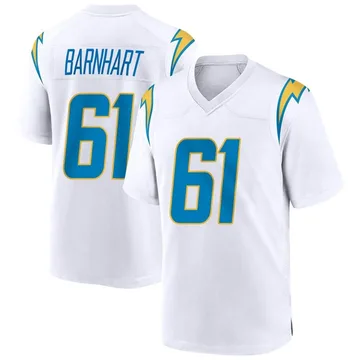 Youth Nike Los Angeles Chargers Karsen Barnhart White Jersey - Game