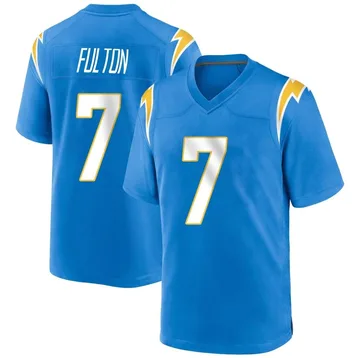 Youth Nike Los Angeles Chargers Kristian Fulton Blue Powder Alternate Jersey - Game