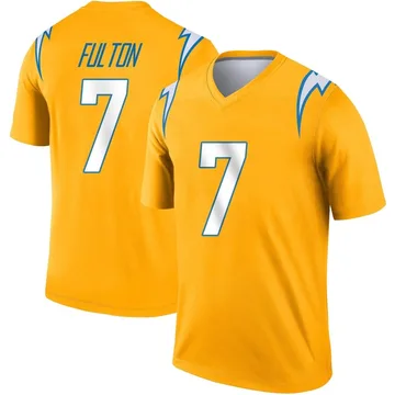 Youth Nike Los Angeles Chargers Kristian Fulton Gold Inverted Jersey - Legend