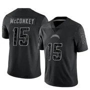 Youth Nike Los Angeles Chargers Ladd McConkey Black Reflective Jersey - Limited