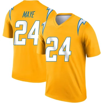 Youth Nike Los Angeles Chargers Marcus Maye Gold Inverted Jersey - Legend