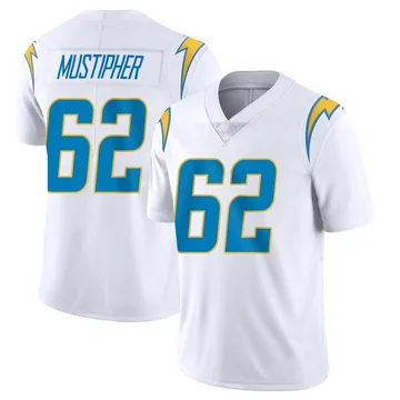 Youth Nike Los Angeles Chargers Sam Mustipher White Vapor Untouchable Jersey - Limited