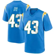 Youth Nike Los Angeles Chargers Troy Dye Blue Powder Alternate Jersey - Game