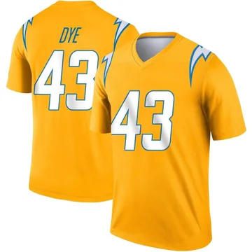 Youth Nike Los Angeles Chargers Troy Dye Gold Inverted Jersey - Legend