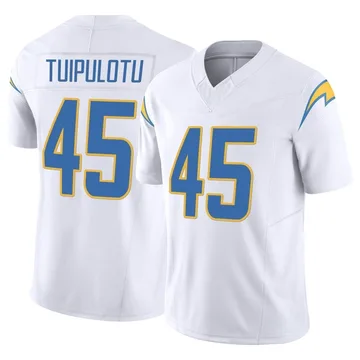 Youth Nike Los Angeles Chargers Tuli Tuipulotu White Vapor F.U.S.E. Jersey - Limited