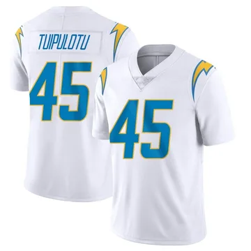 Youth Nike Los Angeles Chargers Tuli Tuipulotu White Vapor Untouchable Jersey - Limited