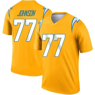 Youth Nike Los Angeles Chargers Zion Johnson Gold Inverted Jersey - Legend